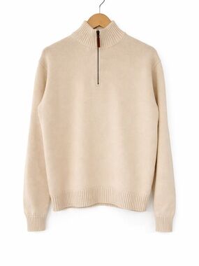 Brandy Melville Cream Quarter Zip Sweater | 100% Cotton 🤍